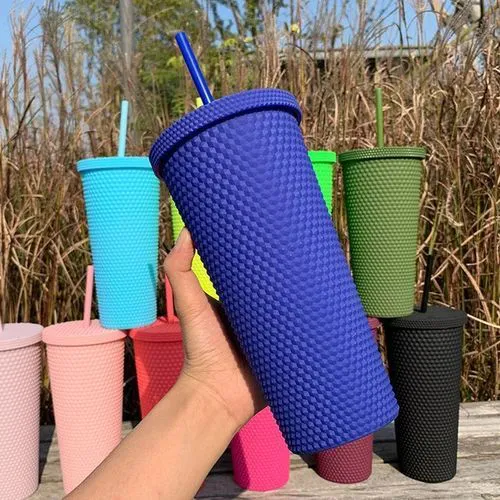 New Arrivals!!Generic Re-Usable Diamond Studded Smoothie Cup Iced Coffee Tea Water Cup Tumbler smoothie cups