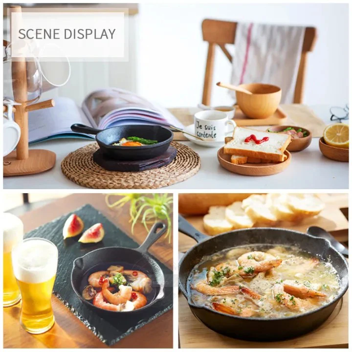 Offer!!4 Pcs Cast Iron Frying Pan cooking skillet egg frying pan 16cm/20cm/20cm/26cm Gas cooker /Induction cookware stir fry pan heavy cooking pans