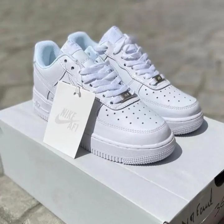 OFFER High Quality Nike Air Force 1 Unisex Sneakers – Classic White Leather Low Cut Casual Shoes – Durable Rubber Sole – Comfortable Everyday Wear