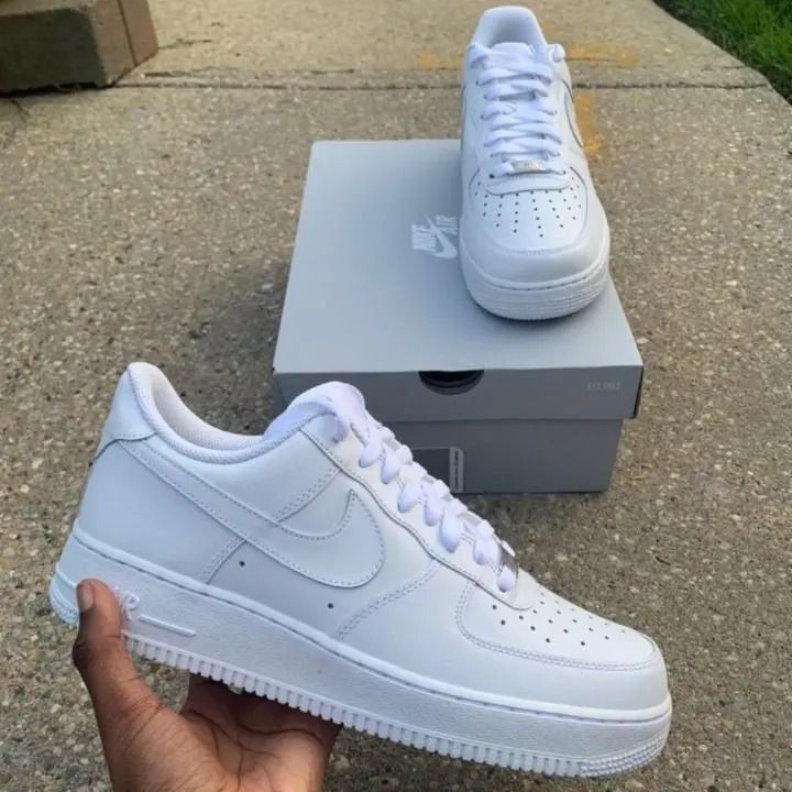 OFFER High Quality Nike Air Force 1 Unisex Sneakers – Classic White Leather Low Cut Casual Shoes – Durable Rubber Sole – Comfortable Everyday Wear