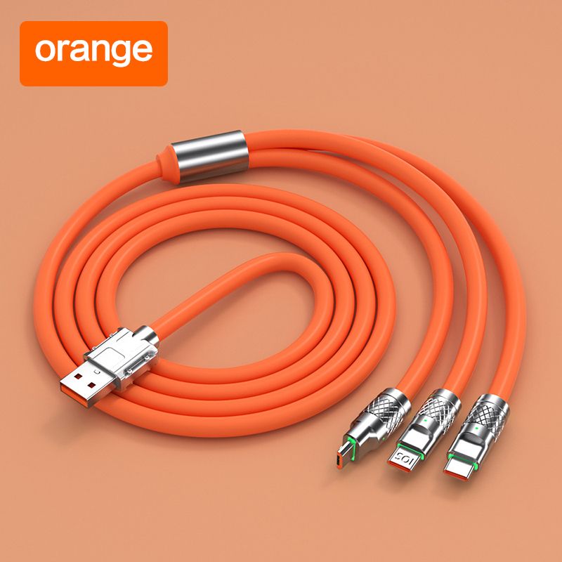Charger cables Fast charging data cables Max120W 2.4A Charging Cable/ 3 specifications to choose from 【3-in-1 charging cables】【 Type-C charging cables】【Android charging cables】