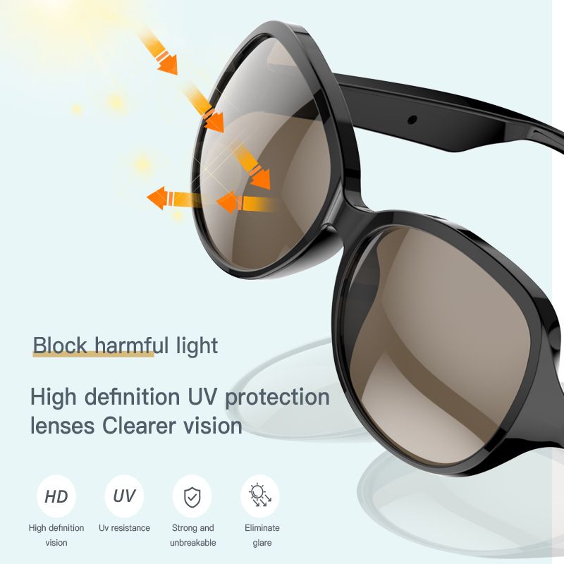2025 New Smart Glasses Men Women bluetooth wireless sunglasses Touch wireless headphone smart sunglasses anti-glare TWS Anti-Blu-ray Stereo music player headset