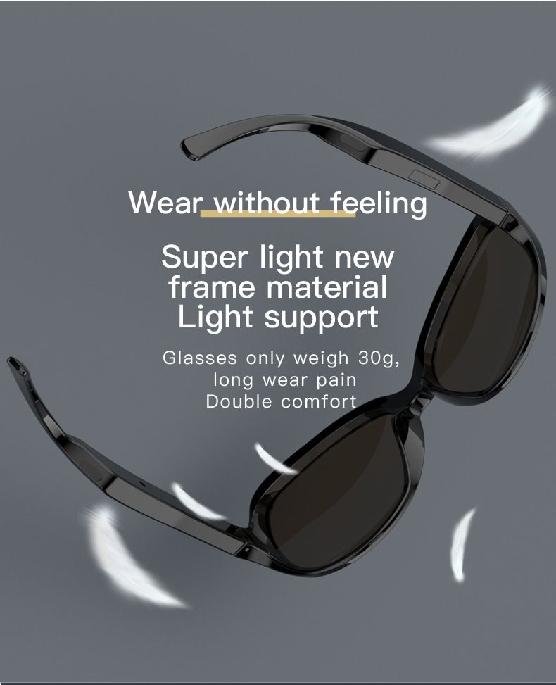 2025 New Smart Glasses Men Women bluetooth wireless sunglasses Touch wireless headphone smart sunglasses anti-glare TWS Anti-Blu-ray Stereo music player headset