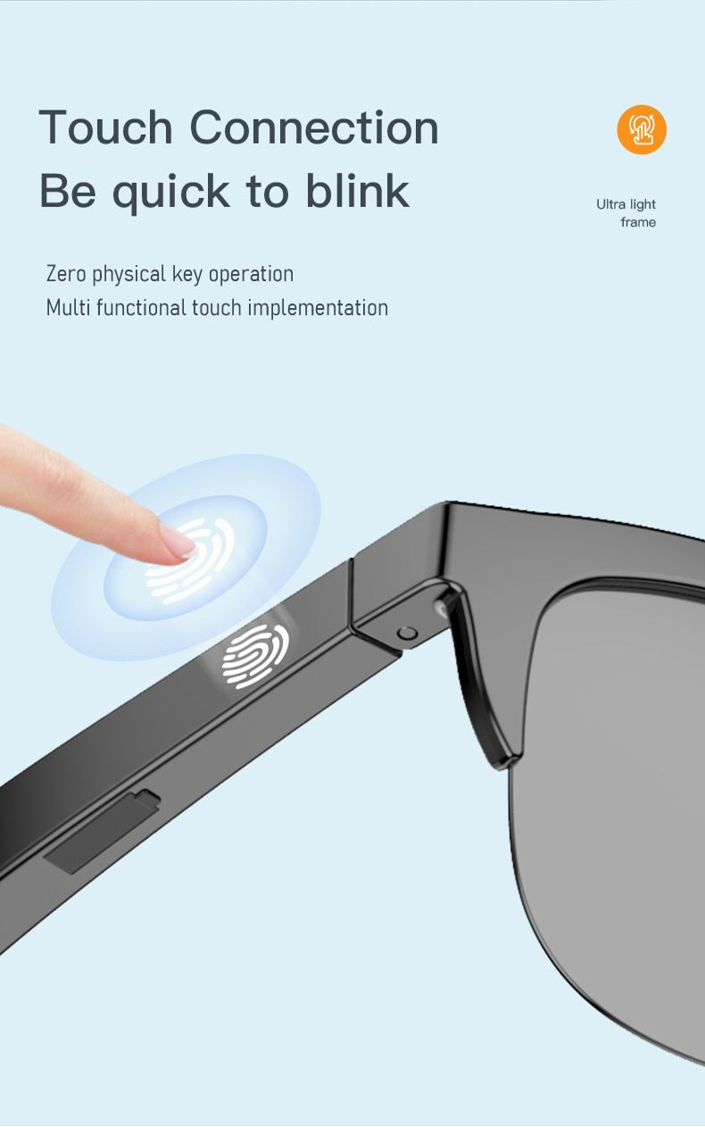 Smart Glasses 2025 New Men Women bluetooth wireless sunglasses F06 Touch wireless headphone smart sunglasses anti-glare TWS Anti-Blu-ray Stereo music player headset Dual Speaker Wireless Earphone