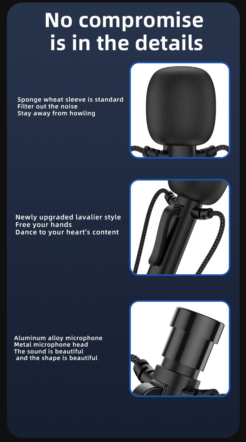 Lavalier Microphones Wired Earphones Earplugs Noise reduction anchor karaoke recording game 3.5mm Type-c headset high-quality mobile phone computer headset