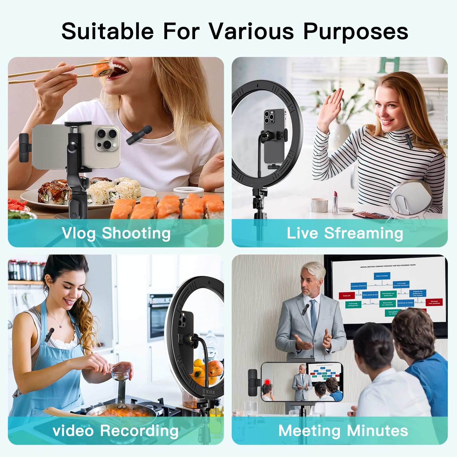 K9 Type-C Wireless Bluetooth Lavalier Microphones Portable Audio Video Recording Mini Mic for Phone Live Broadcast Gaming Mic Wireless Microfone for TIKTOK Youtube FacebookGame Photo Video Accessories