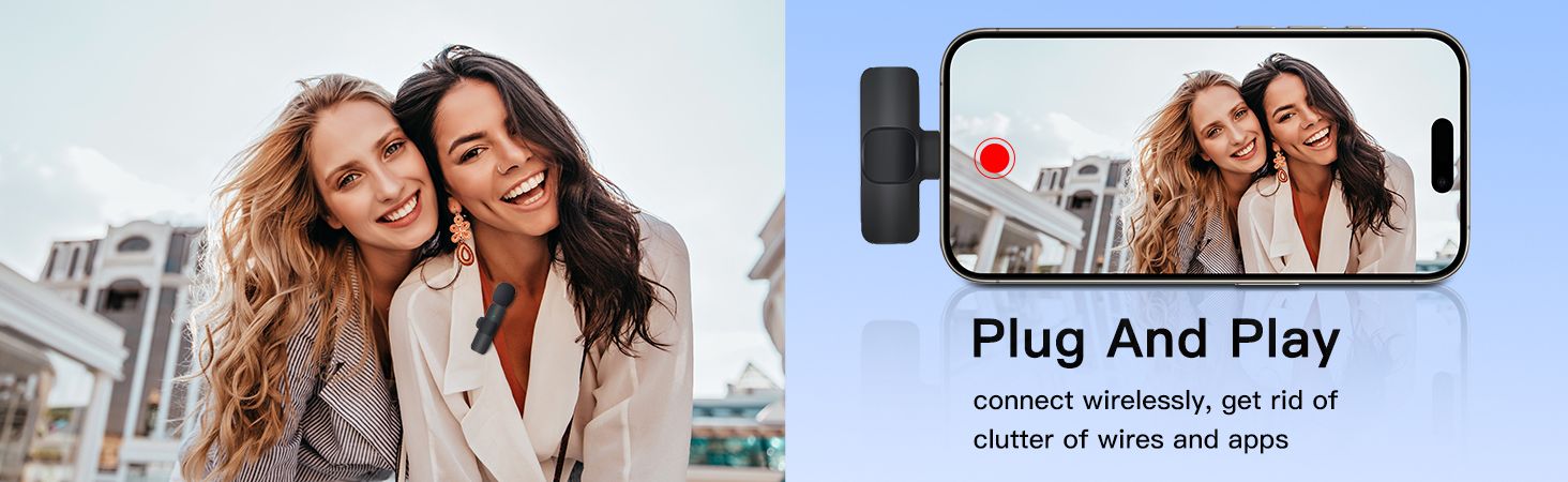 K9 Type-C Wireless Bluetooth Lavalier Microphones Portable Audio Video Recording Mini Mic for Phone Live Broadcast Gaming Mic Wireless Microfone for TIKTOK Youtube FacebookGame Photo Video Accessories