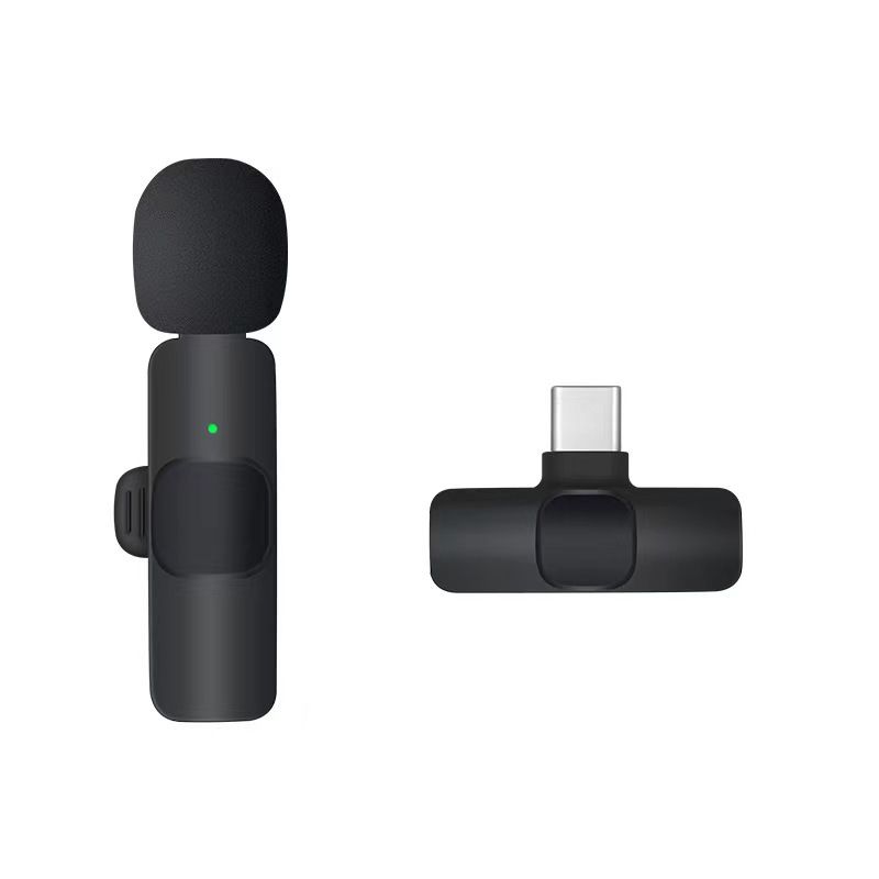 K9 Type-C Wireless Bluetooth Lavalier Microphones Portable Audio Video Recording Mini Mic for Phone Live Broadcast Gaming Mic Wireless Microfone for TIKTOK Youtube FacebookGame Photo Video Accessories