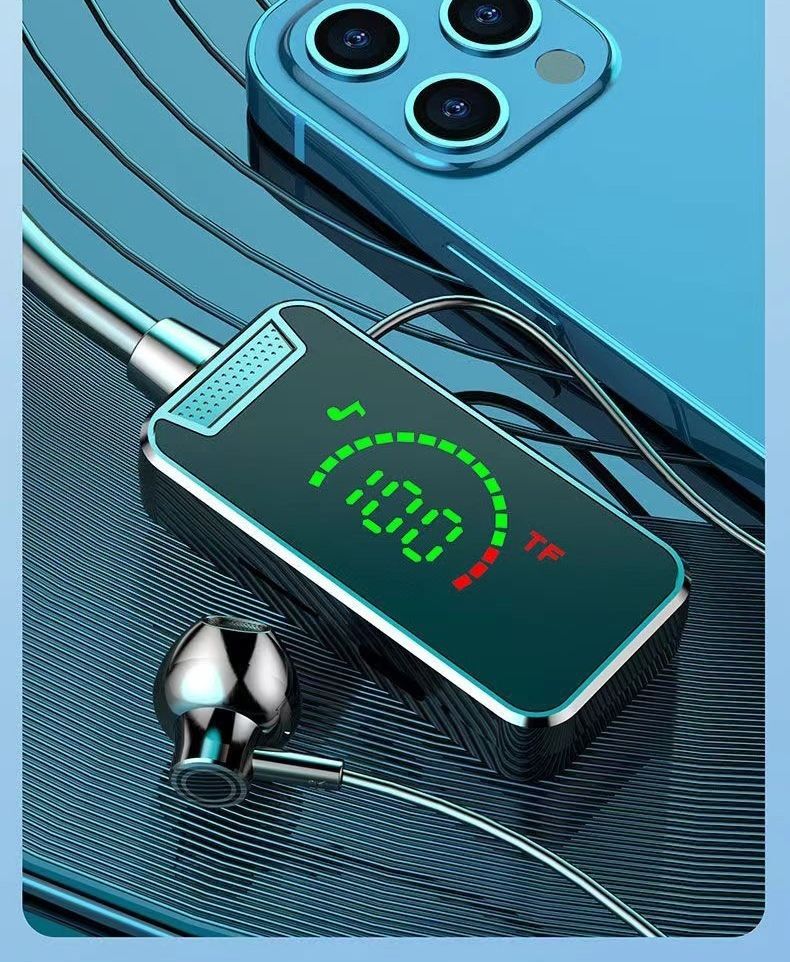 New style neck hanging bluetooth headset sports karaoke super long standby super large digital display LED display stereo HIFI headphones sports noise reduction headphoneseadset