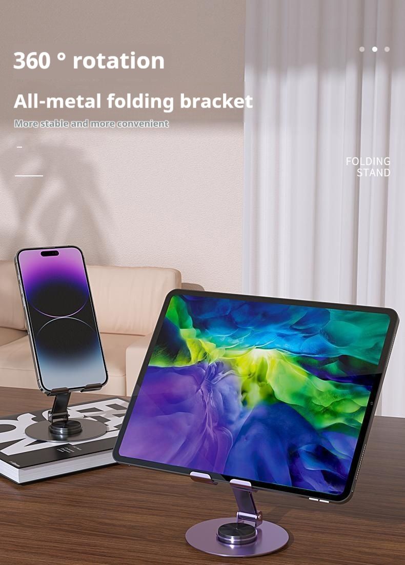 Universal Desktop Mobile Phone Holder Stand For Phone/Pad/tablet Metal desktop mobile phone holder aluminum alloy folding mobile phone holder Live broadcast/TV series
