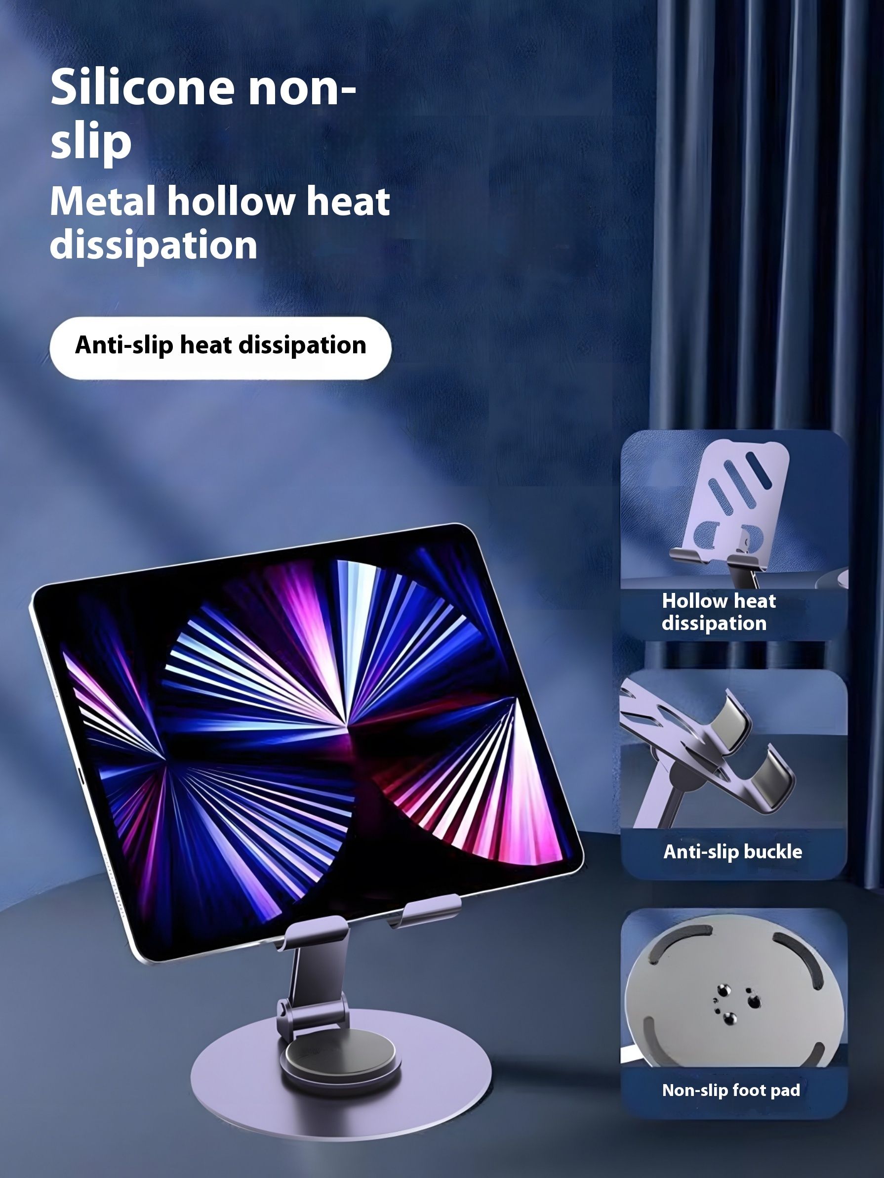 Universal Desktop Mobile Phone Holder Stand For Phone/Pad/tablet Metal desktop mobile phone holder aluminum alloy folding mobile phone holder Live broadcast/TV series