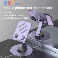 Universal Desktop Mobile Phone Holder Stand For Phone/Pad/Tablet Metal Desktop Mobile Phone Holder Aluminum Alloy Folding Mobile Phone Holder Live Broadcast/TV Series Mobile Accessories Tripods Mounts
