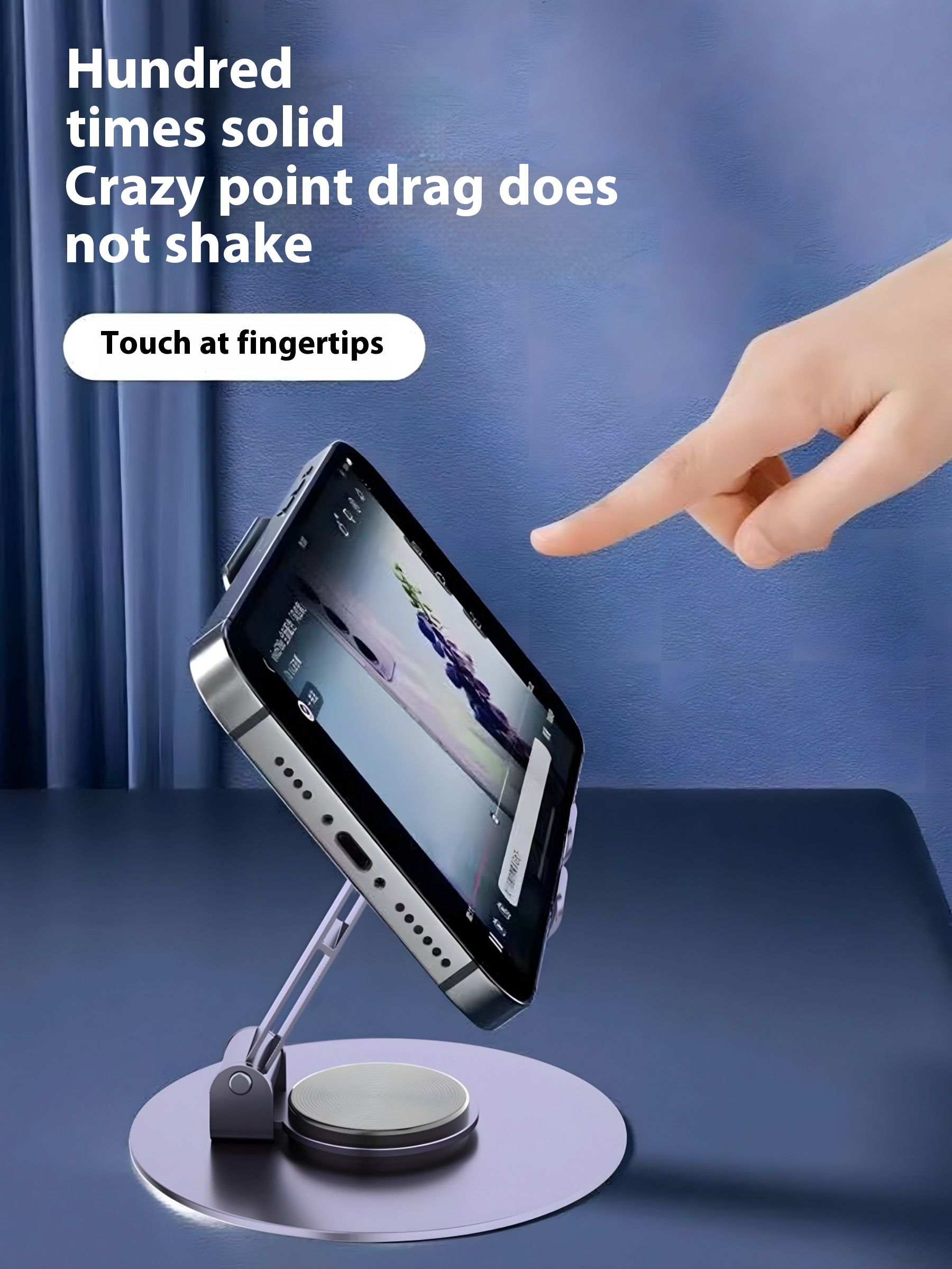 Universal Desktop Mobile Phone Holder Stand For Phone/Pad/tablet Metal desktop mobile phone holder aluminum alloy folding mobile phone holder Live broadcast/TV series