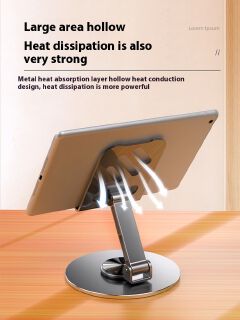 Universal Desktop Mobile Phone Holder Stand For Phone/Pad/Tablet Metal Desktop Mobile Phone Holder Aluminum Alloy Folding Mobile Phone Holder Live Broadcast/TV Series Mobile Accessories Tripods Mounts