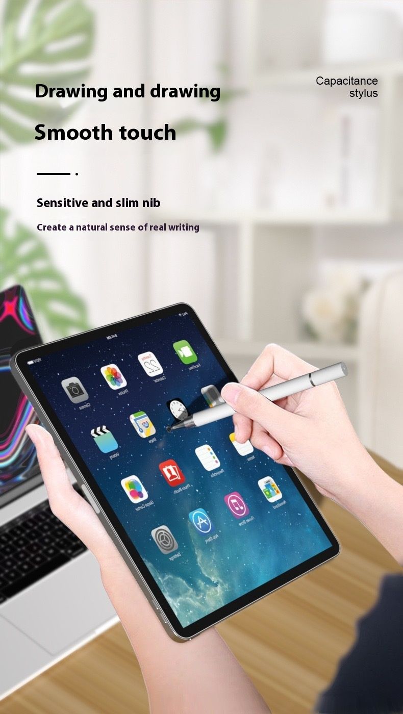 Dual-use three-in-one capacitive pen disc stylus mobile phone tablet universal stylus