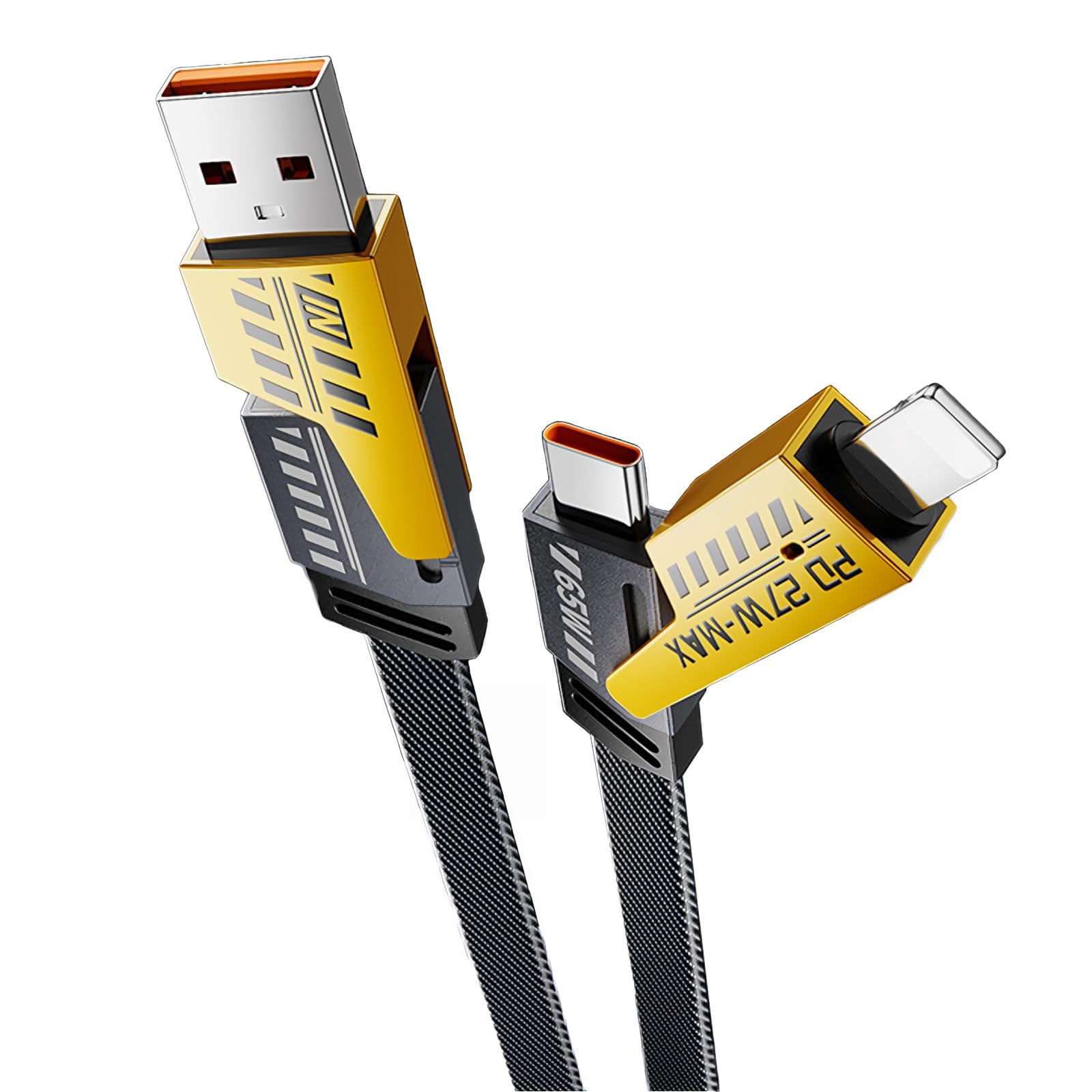 Four-in-one fast charging data cable suitable for Apple, Huawei, Xiaomi charging cable and car data cable