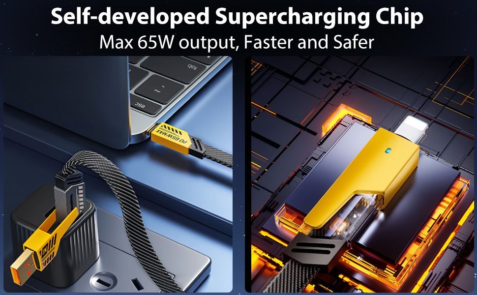Four-in-one fast charging data cable suitable for Apple, Huawei, Xiaomi charging cable and car data cable
