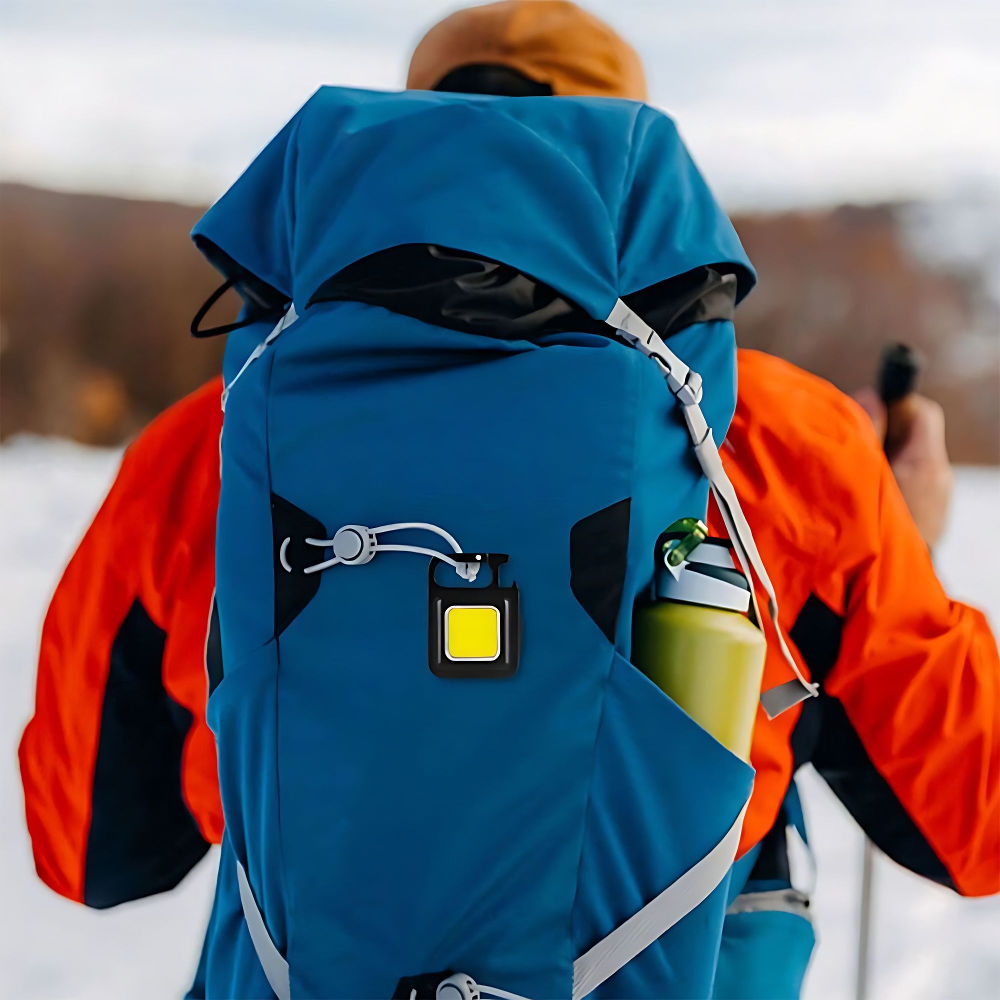 Portable work light mini multi-function keychain light COB charging outdoor camping emergency strong light small flashlight USB rechargeable indoor desktop lighting
