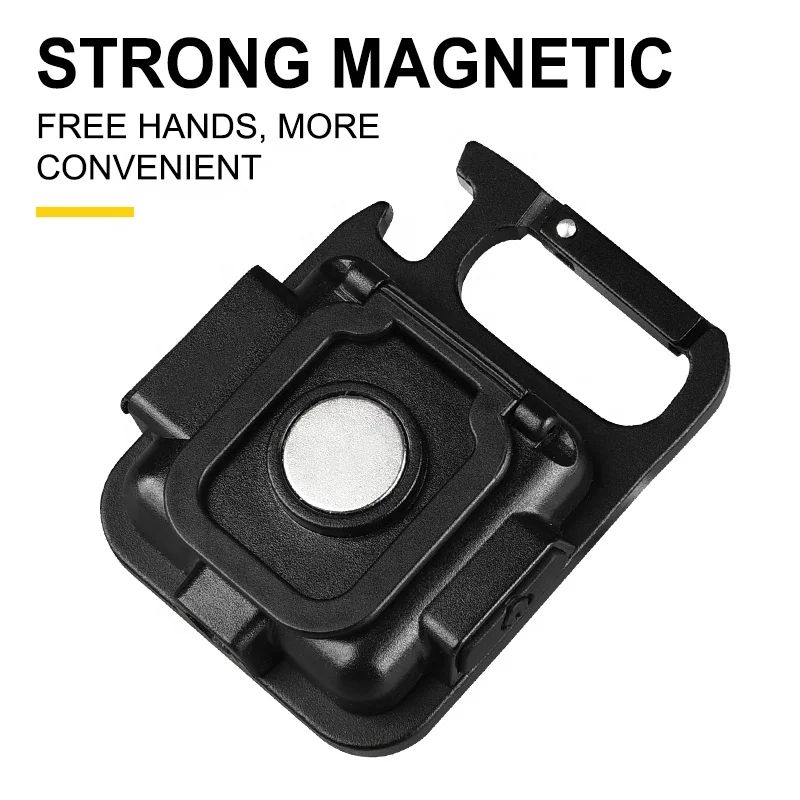 Portable work light mini multi-function keychain light COB charging outdoor camping emergency strong light small flashlight USB rechargeable indoor desktop lighting