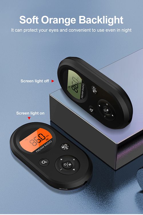 High Quality Dual AM FM Stereo Mini Pocket Radio Portable Plastic Speaker with Clear LED Digital Display for Outdoor Exercise