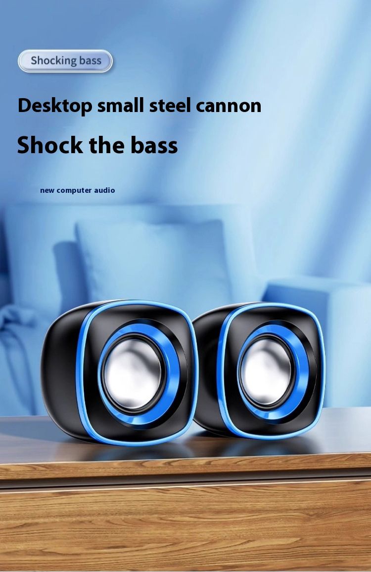 2025 New Computer Speaker Audio Desktop Home Subwoofer Small Speaker Wired USB Powered Multimedia Small Sound