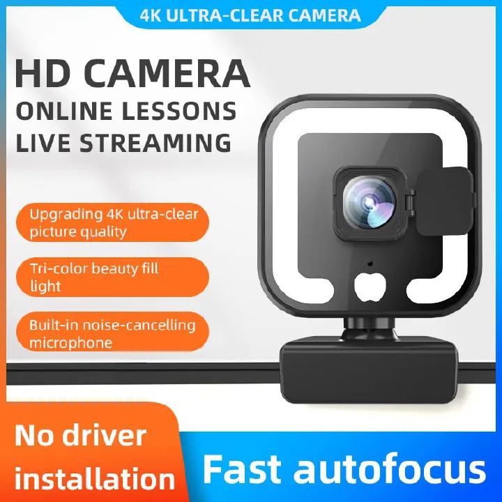 Beauty auto focus 1080P computer camera HD network USB live webcam2k free driver