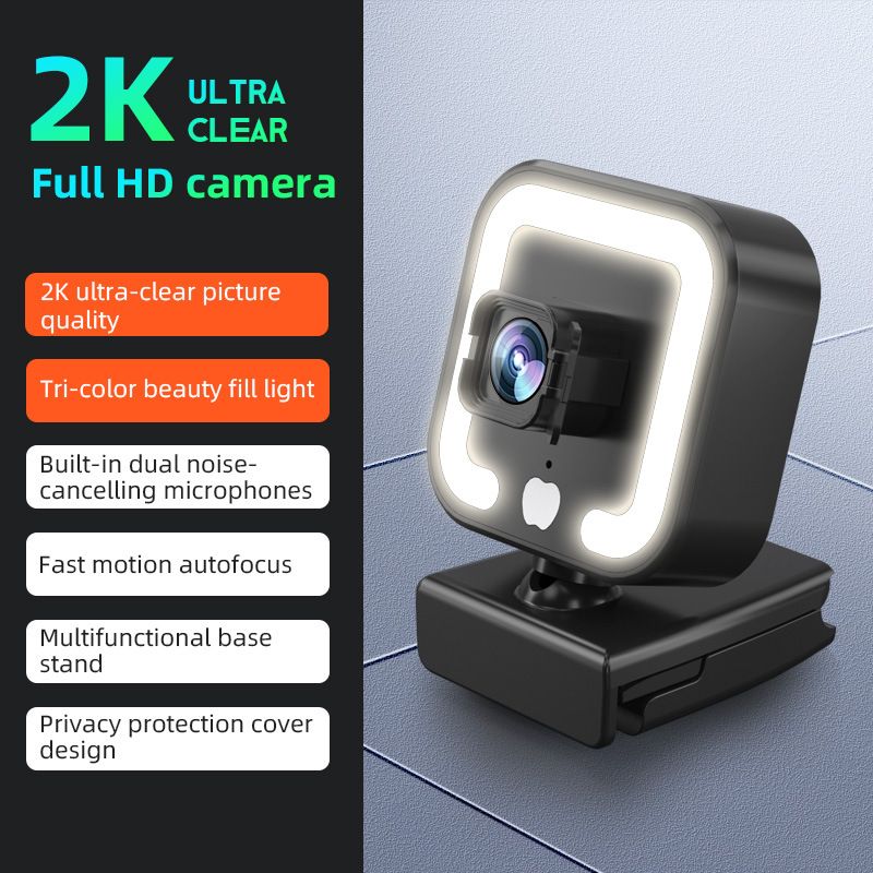 Beauty auto focus 1080P computer camera HD network USB live webcam2k free driver