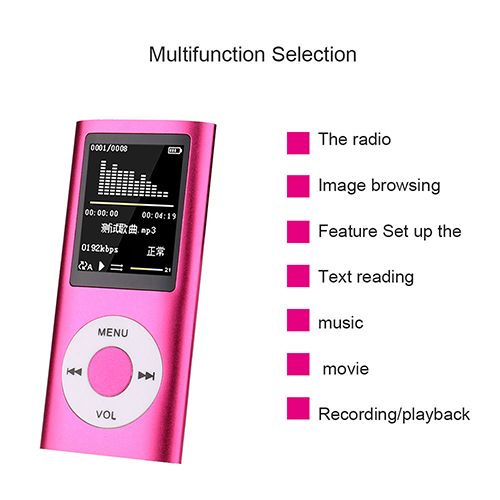 Mini MP3 hifi player With Built-in Speaker 8GB MP3 Music Player with speaker mp4 mp4-player mp 4 All Aluminum Alloy walkman