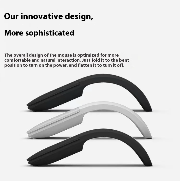 Bluetooth Folding Wireless Mouse Foldable Arc Touch Mini Mice Ergonomic Utra Thin Silent Gamer Mause For Microsoft Laptop PC Mac