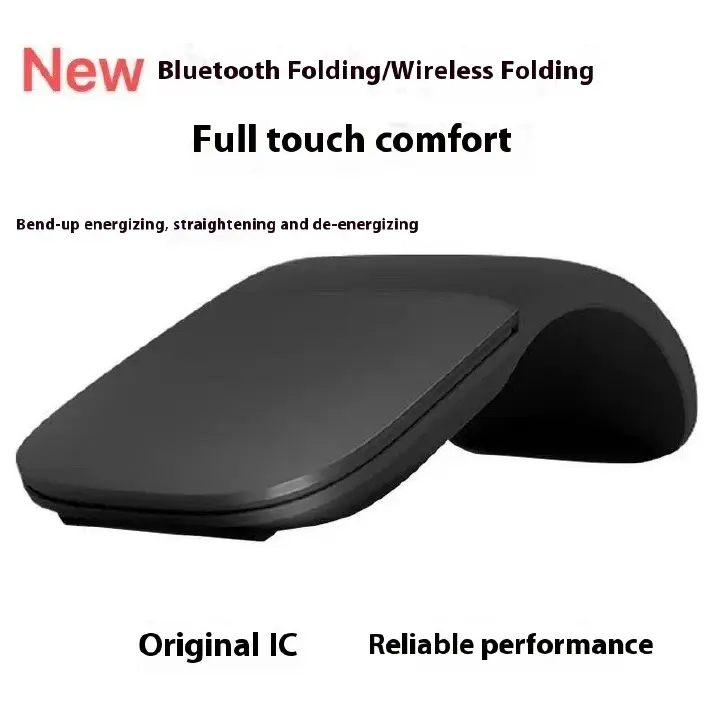 Bluetooth Folding Wireless Mouse Foldable Arc Touch Mini Mice Ergonomic Utra Thin Silent Gamer Mause For Microsoft Laptop PC Mac