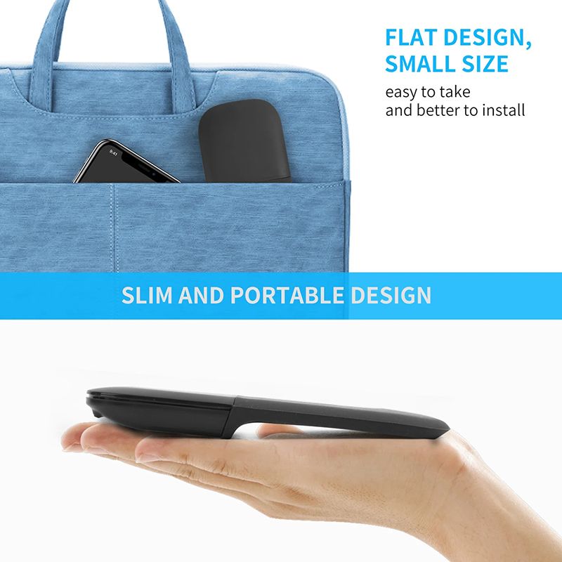 Bluetooth Folding Wireless Mouse Foldable Arc Touch Mini Mice Ergonomic Utra Thin Silent Gamer Mause For Microsoft Laptop PC Mac