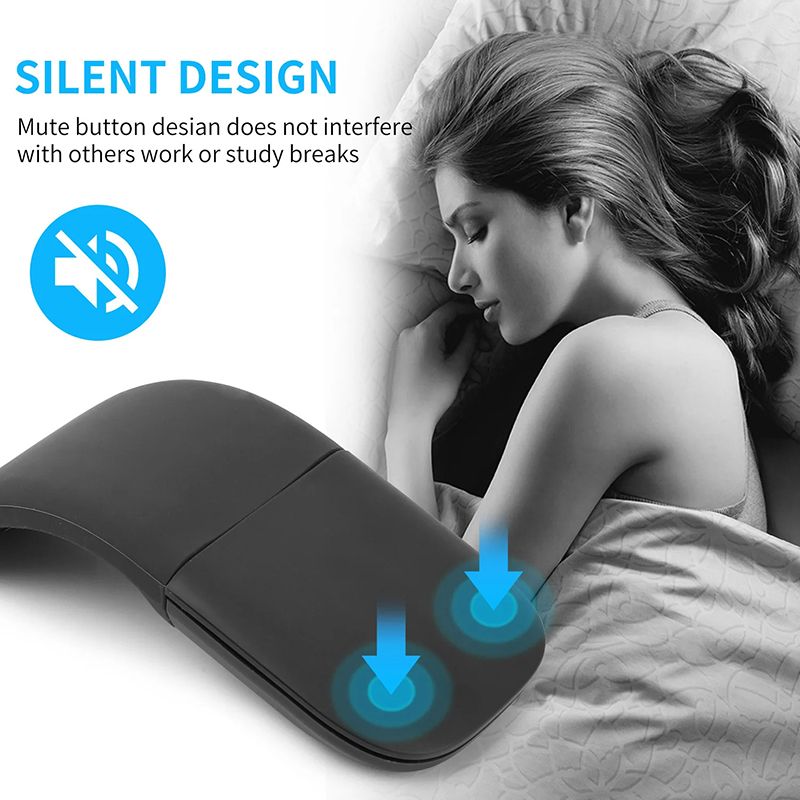 Bluetooth Folding Wireless Mouse Foldable Arc Touch Mini Mice Ergonomic Utra Thin Silent Gamer Mause For Microsoft Laptop PC Mac