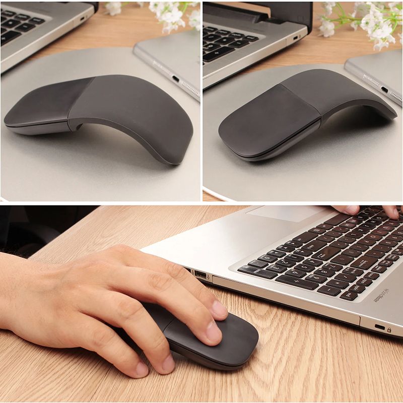 Bluetooth Folding Wireless Mouse Foldable Arc Touch Mini Mice Ergonomic Utra Thin Silent Gamer Mause For Microsoft Laptop PC Mac
