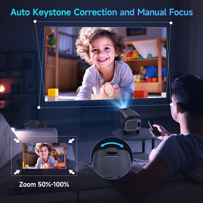 New short-throw HY320mini small projector home living room dormitory wall-mounted portable mini 4K projector