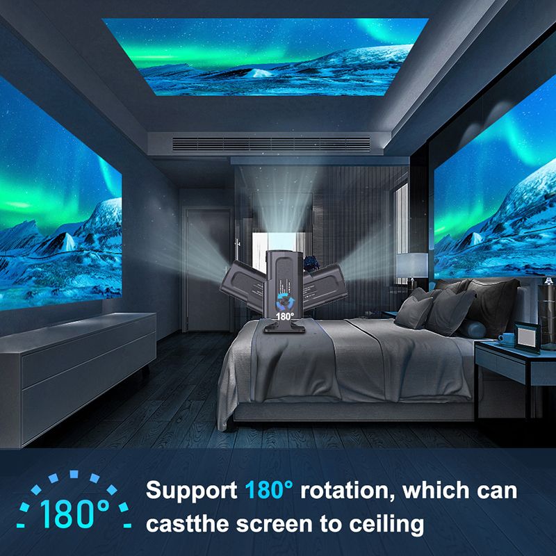 New short-throw HY320mini small projector home living room dormitory wall-mounted portable mini 4K projector