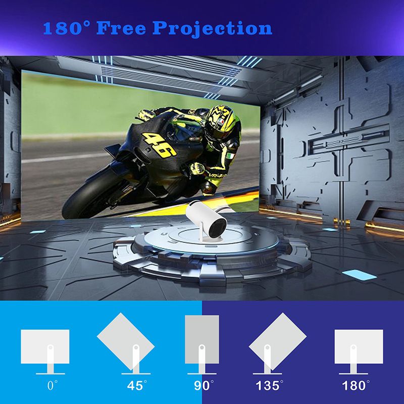 2024 Newest HY300pro Smart Android 11 Dual wifi Home Theater Projector Portable HD Proyector Mini 4k video projectors
