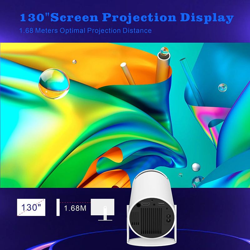 2024 Newest HY300pro Smart Android 11 Dual wifi Home Theater Projector Portable HD Proyector Mini 4k video projectors