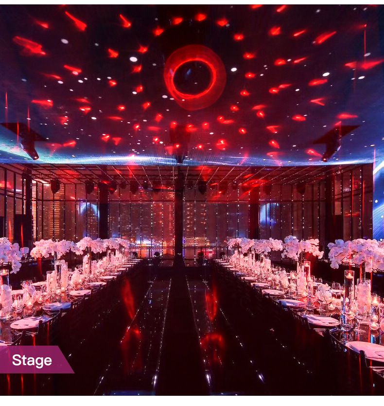 Colorful crystal magic ball USB music night light KTV colorful Bluetooth speaker stage light Christmas projection light