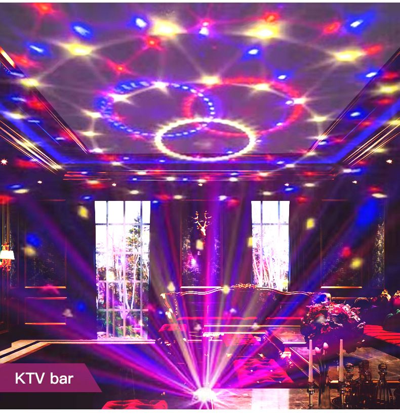 Colorful crystal magic ball USB music night light KTV colorful Bluetooth speaker stage light Christmas projection light