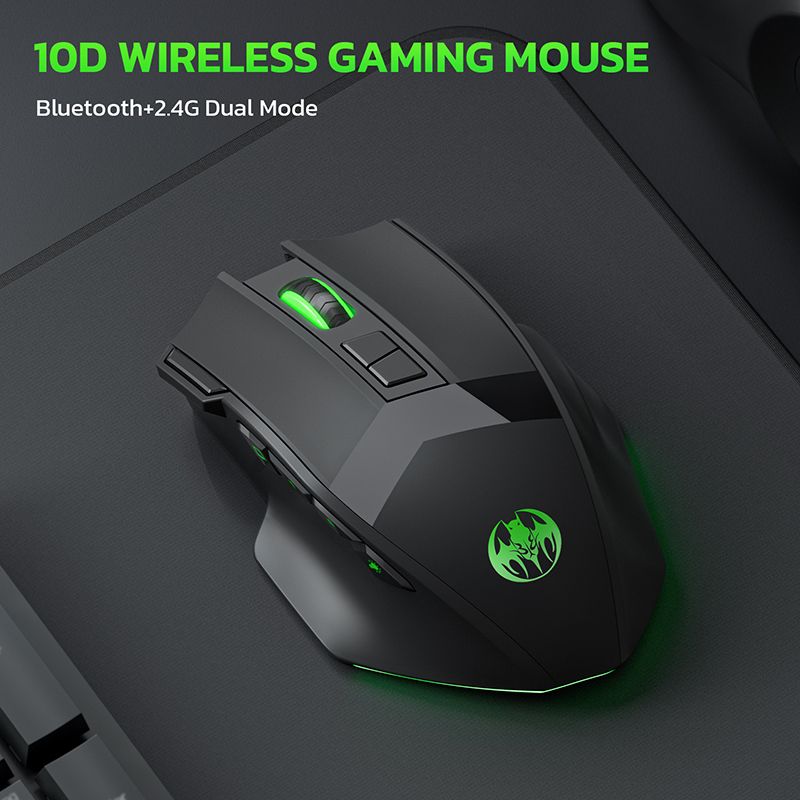 Wireless Charging Bluetooth Optical Mouse Dual Mode 10-Key Silent Gaming Mouse Suitable for Office Mouse