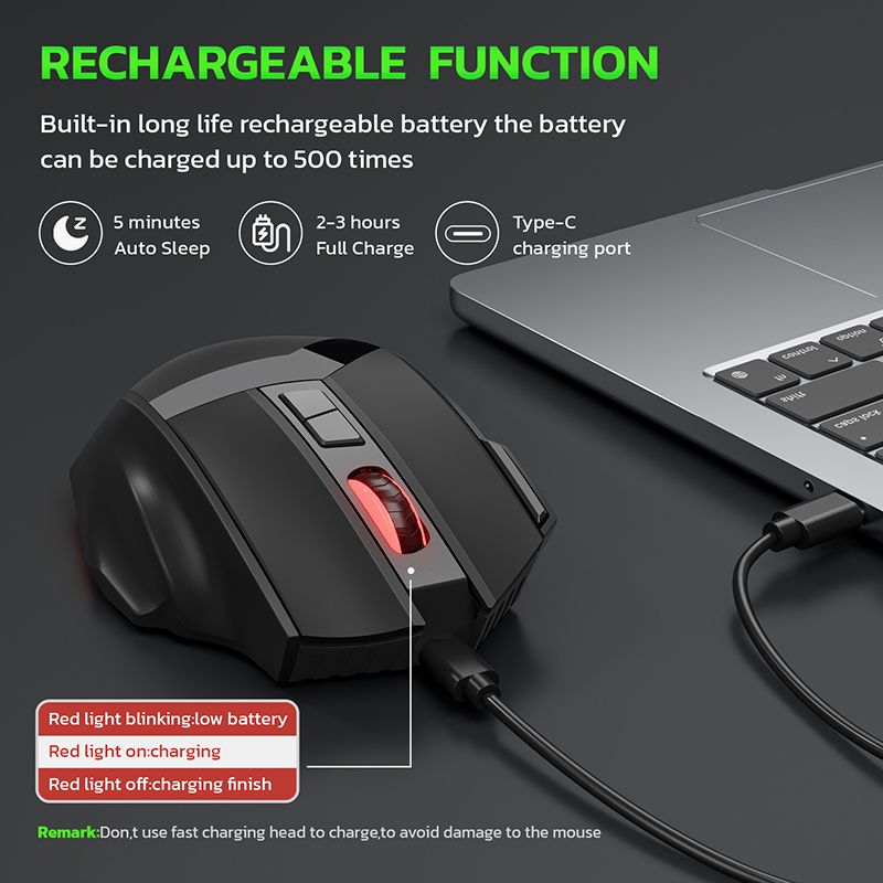 Wireless Charging Bluetooth Optical Mouse Dual Mode 10-Key Silent Gaming Mouse Suitable for Office Mouse