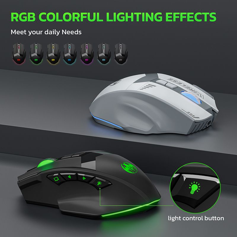 Wireless Charging Bluetooth Optical Mouse Dual Mode 10-Key Silent Gaming Mouse Suitable for Office Mouse