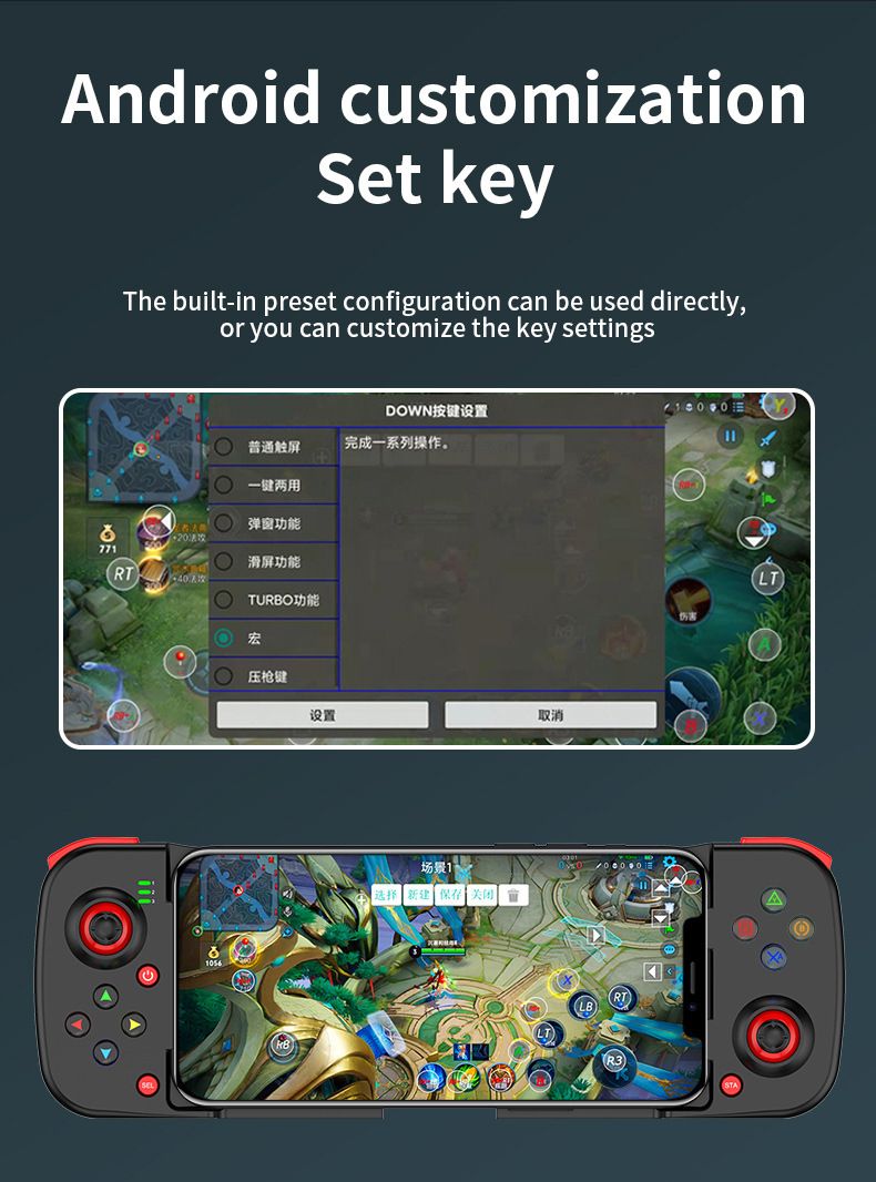 D3 Wireless BT 5.0 Stretchable Gamepad For Mobile Phone Android IOS Devices Retractable Joystick for PC Video Game Controller