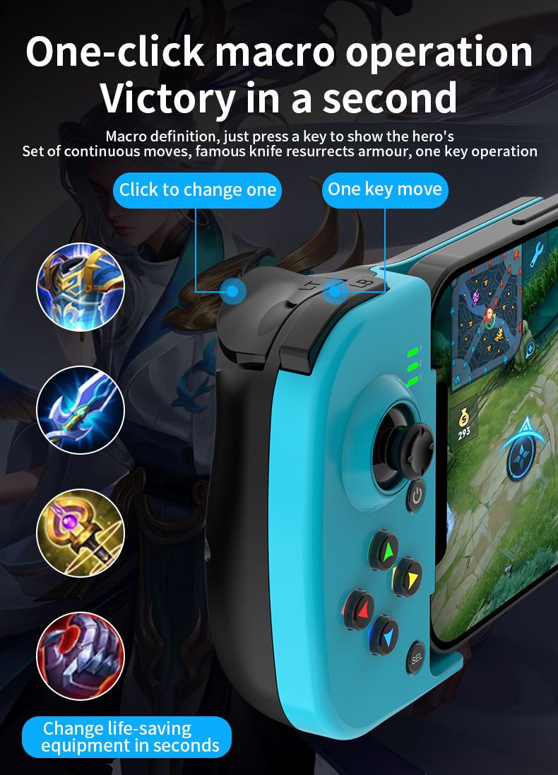 D3 Wireless BT 5.0 Stretchable Gamepad For Mobile Phone Android IOS Devices Retractable Joystick for PC Video Game Controller