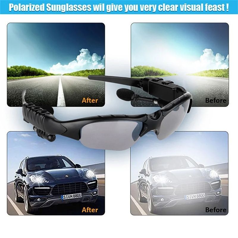 Outdoor Bluetooth sunglasses wireless headphones sports hands-free Bluetooth headset for iOS Android phones Sports sunglasses