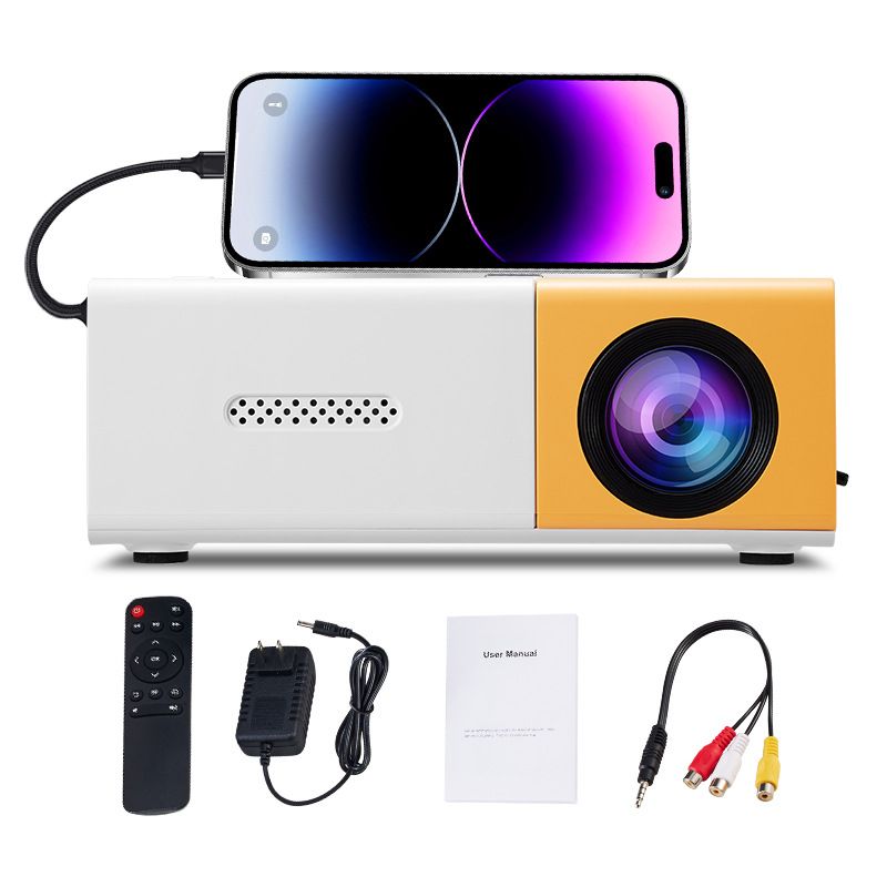 YG300 Mini Mobile HD Projector Portable Home Theater Projector with USB HD Video 1080p Smart Projector