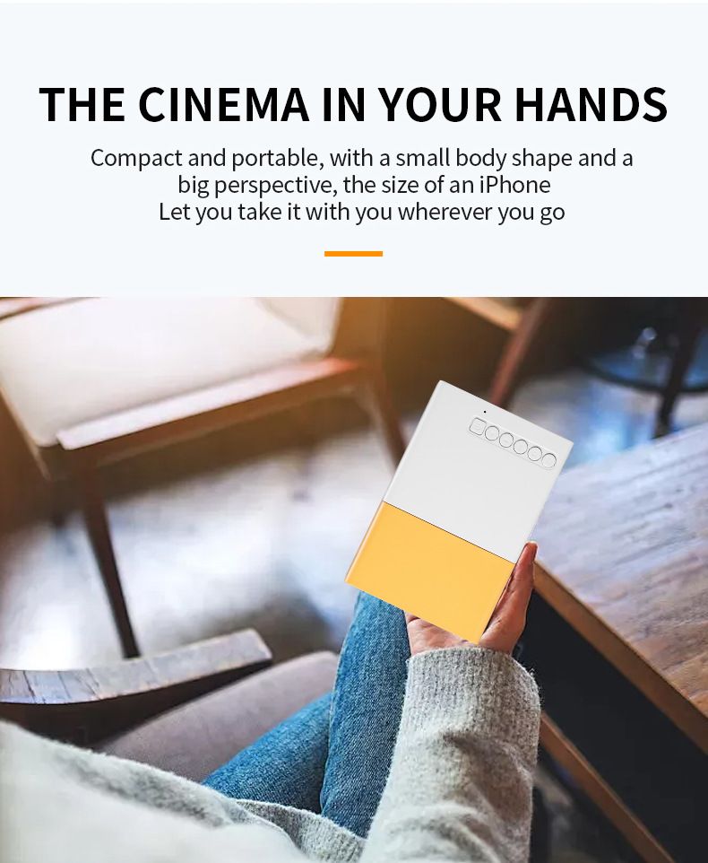 YG300 Mini Mobile HD Projector Portable Home Theater Projector with USB HD Video 1080p Smart Projector
