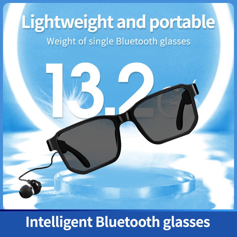 New smart bluetooth glasses headset myopia glasses listening to music and making calls all-in-one flat glasses audio reading glasses