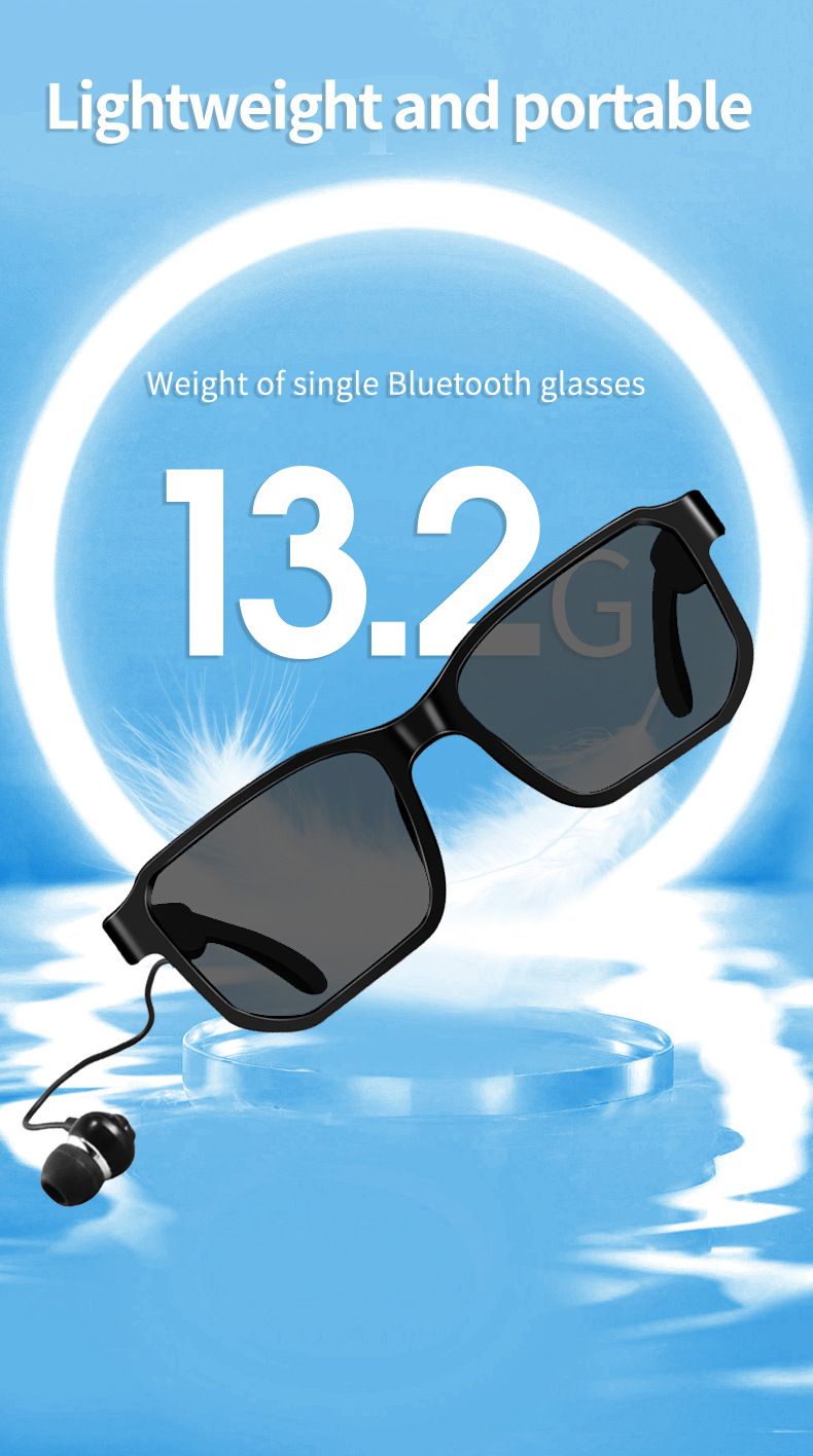 New smart bluetooth glasses headset myopia glasses listening to music and making calls all-in-one flat glasses audio reading glasses
