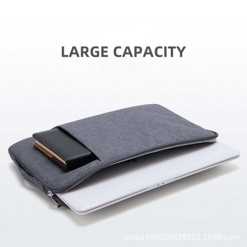 New style solid color simple laptop computer liner bag anti-scratch waterproof large capacity thick wear-resistant laptop liner bag
